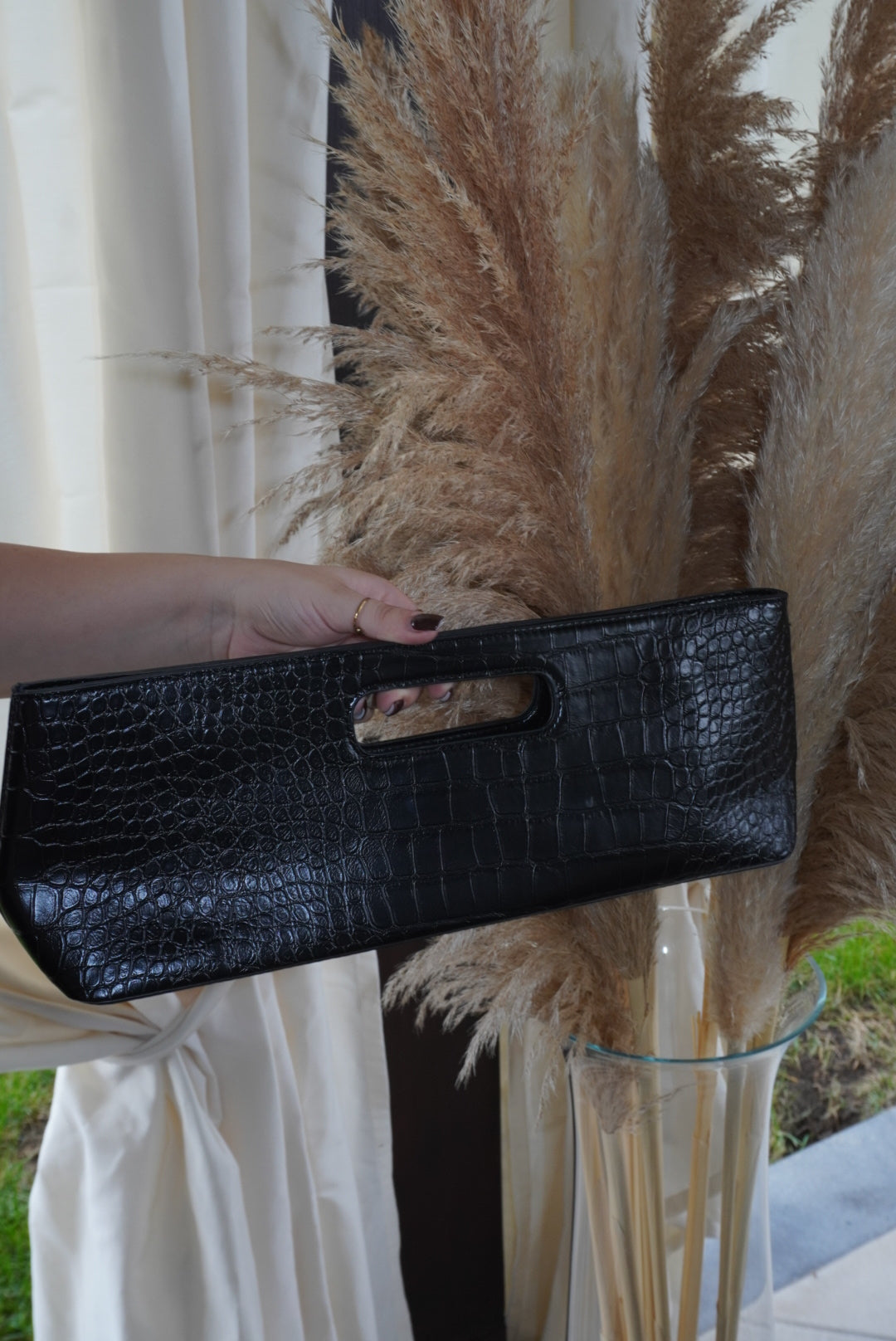 Bag longuette nera (con tracolla)