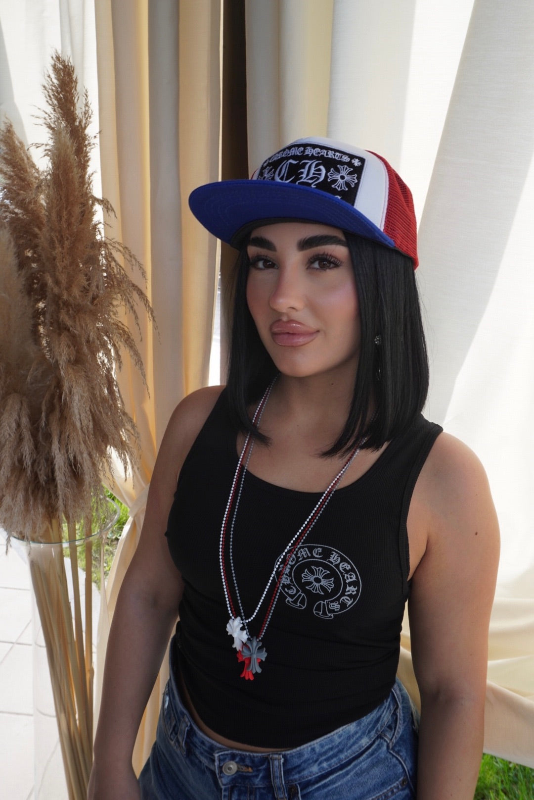 Cappello Chrome Blue/red