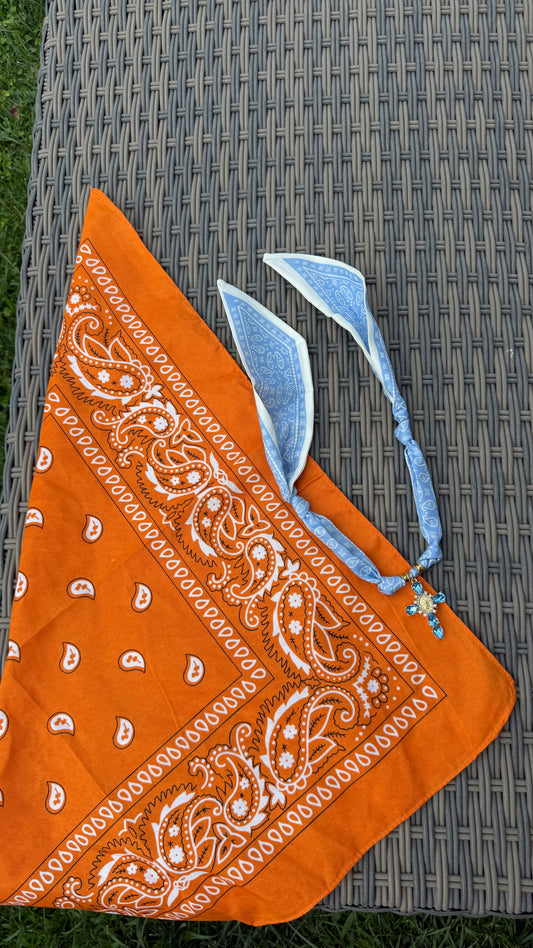 Combo Orange/blue (Bandana+Chocker)