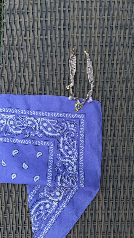 Combo lilla /beige Chocker + Bandana