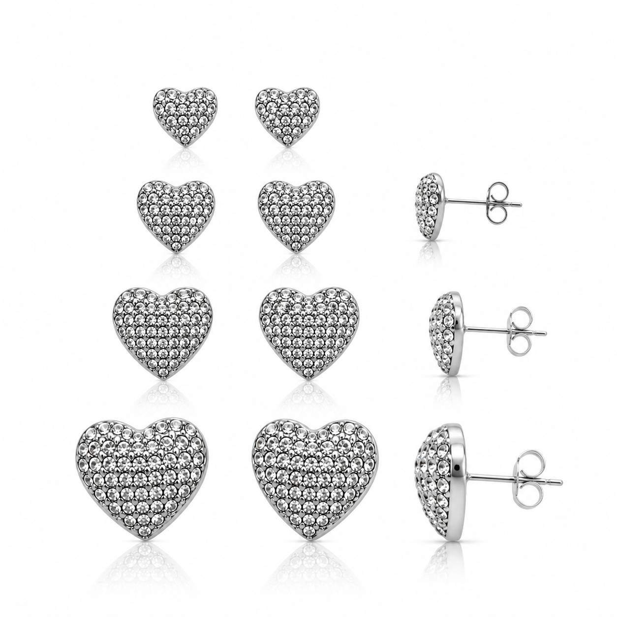 Set Ashley silver (3 coppie)