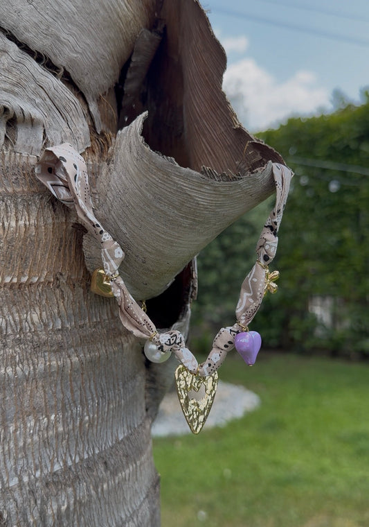 Chocker/Collana bandana beige