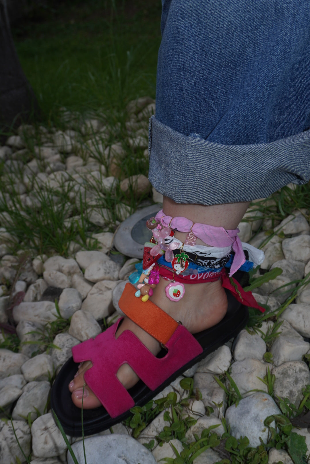 Cavigliera Bandana con charms handmade