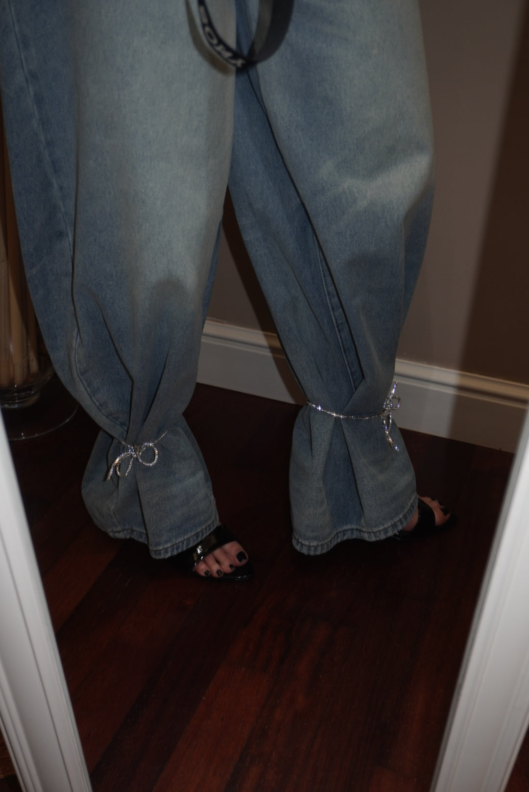 Coppia di lacci Swarovski