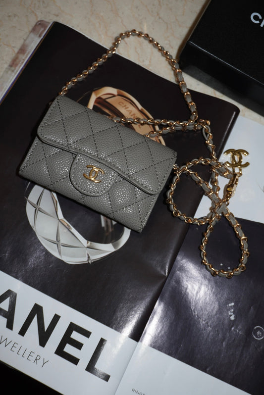 Mini bag luxury grey/gold