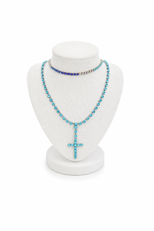 Combo Blue (chocker+ Collana)