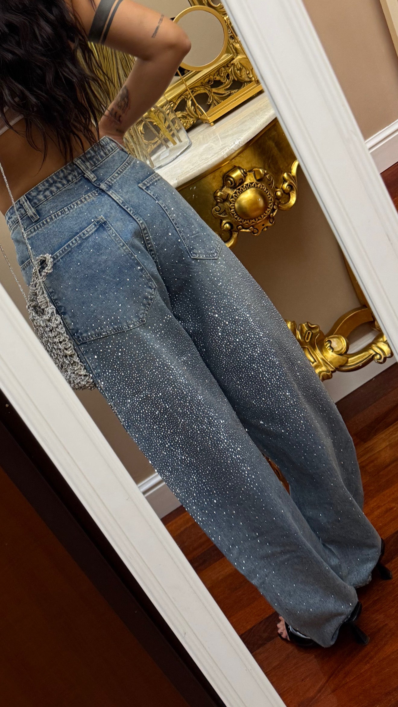 Denim Priscilla con brillantini