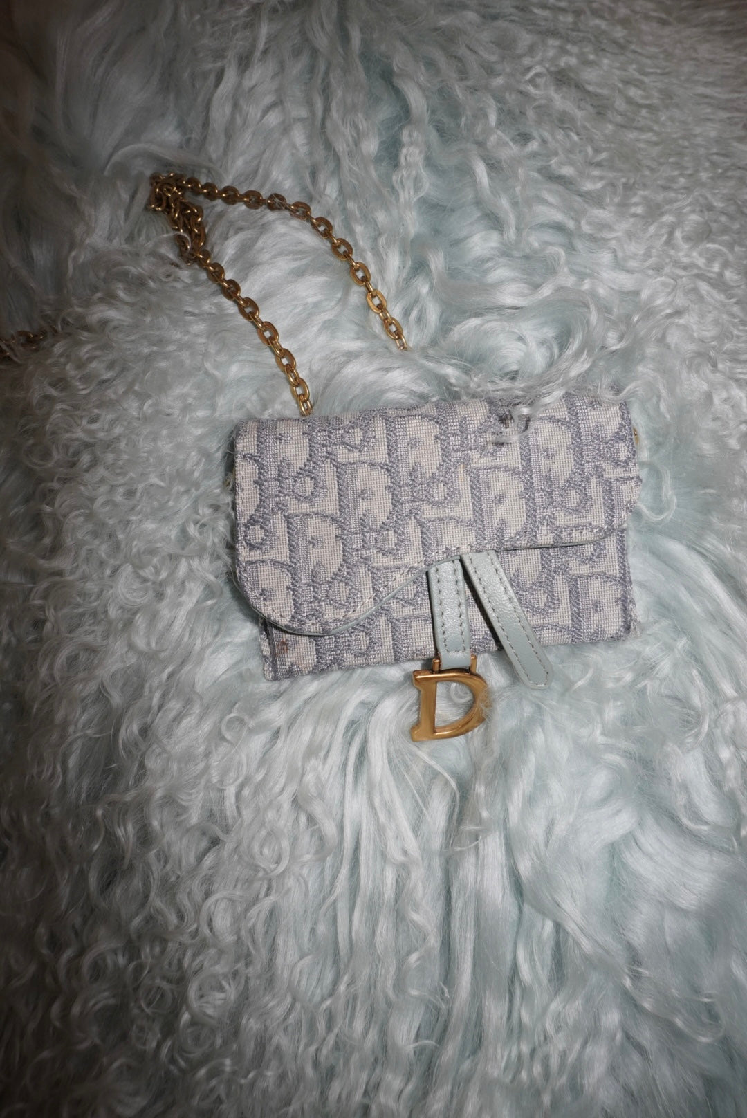 Mini bag CD azzurra
