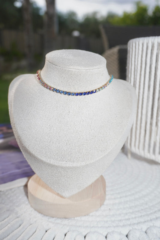 Chocker regolabile pink/blue