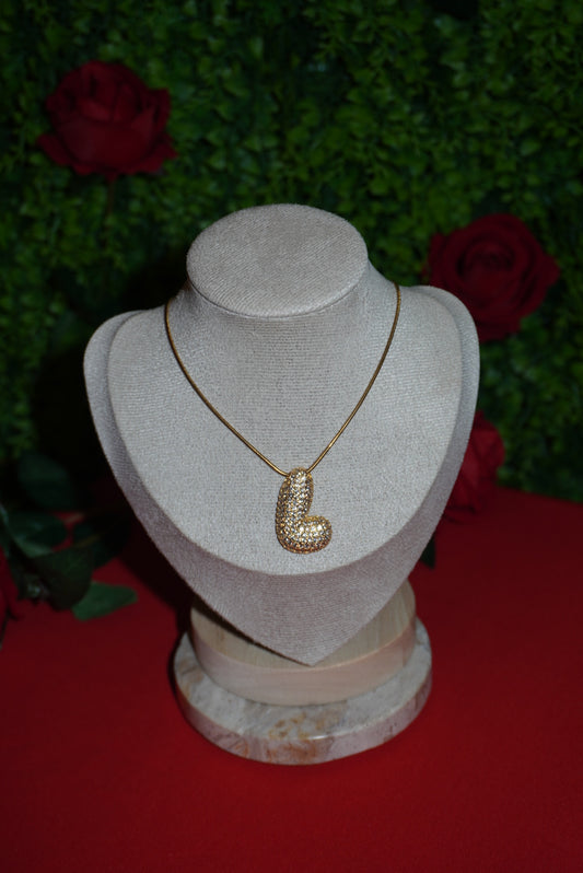 Collana personalizzata con iniziale big Gold