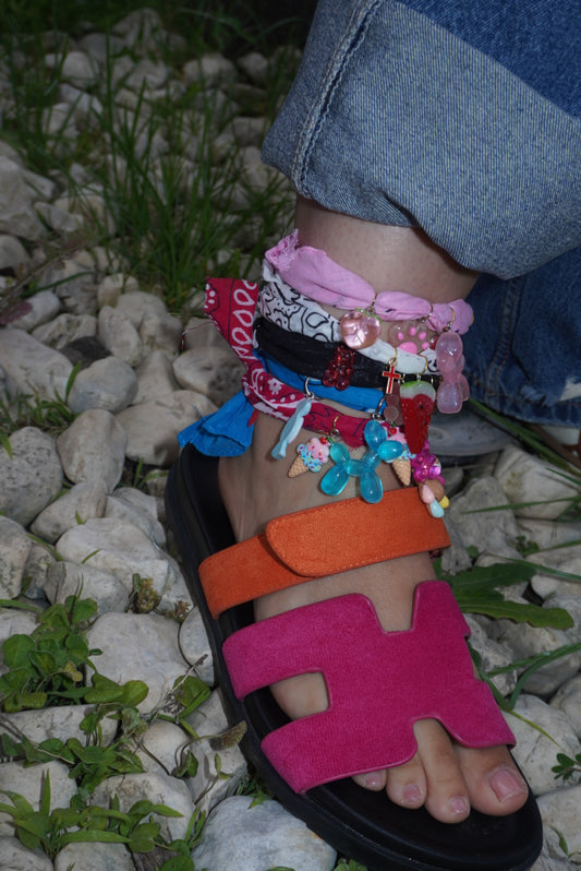 Cavigliera Bandana con charms handmade