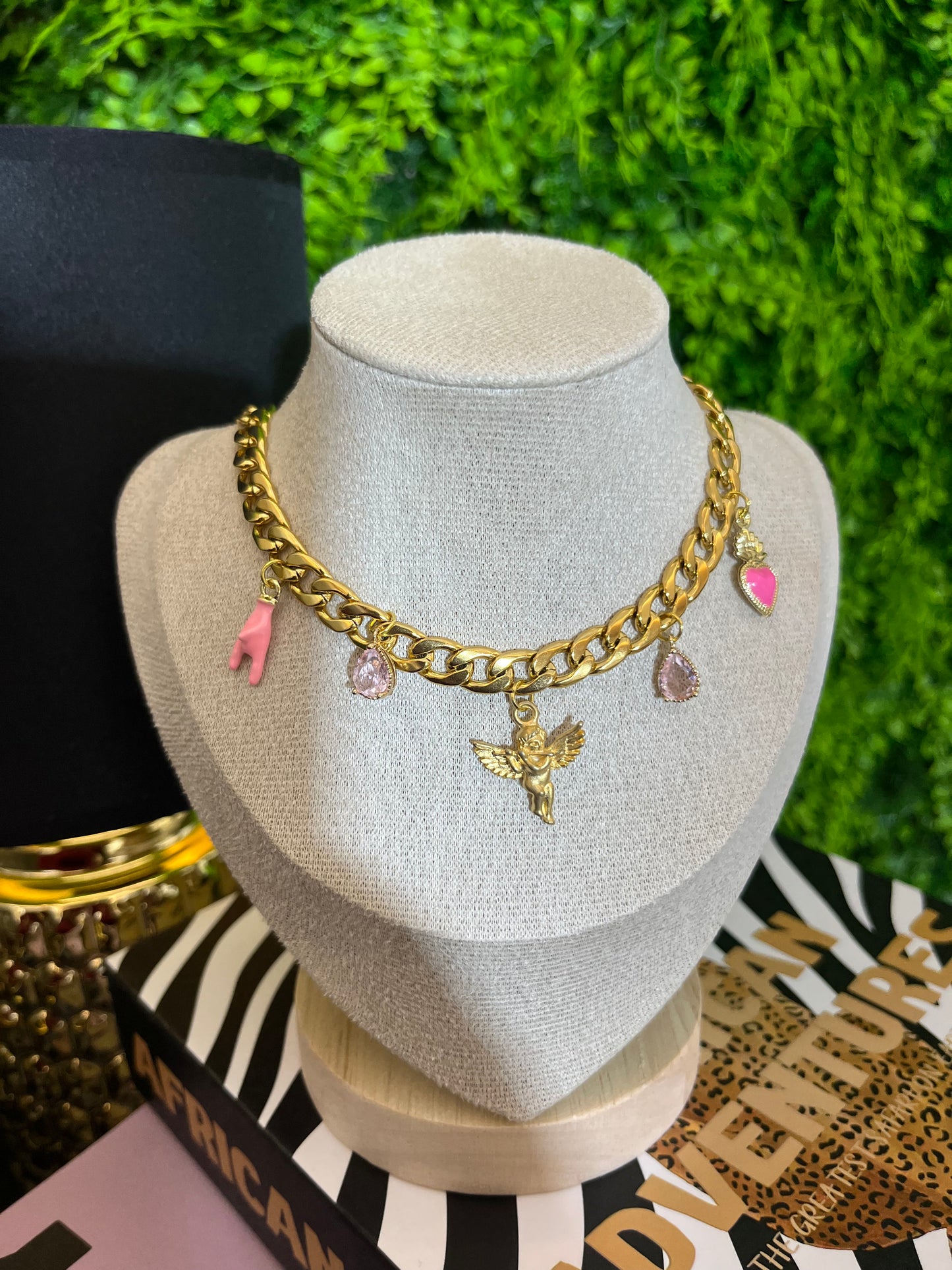 Collana catena Angel pink