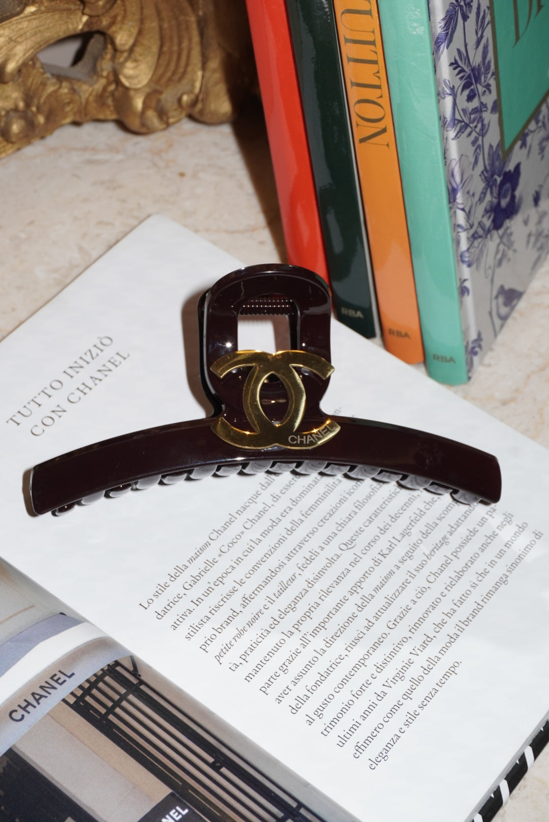 Bag Luxury + pinza in regalo bordeaux