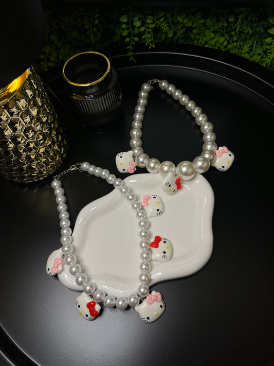 Collana Perle Hello Kitty