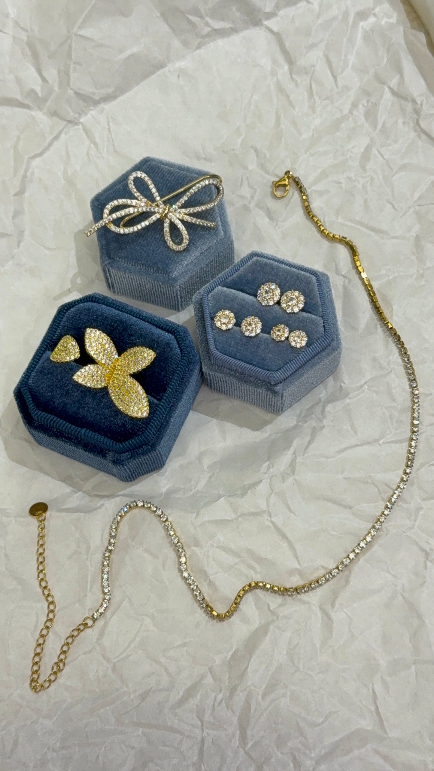 Combo Gold Anello + Earcuff + Set + Chocker