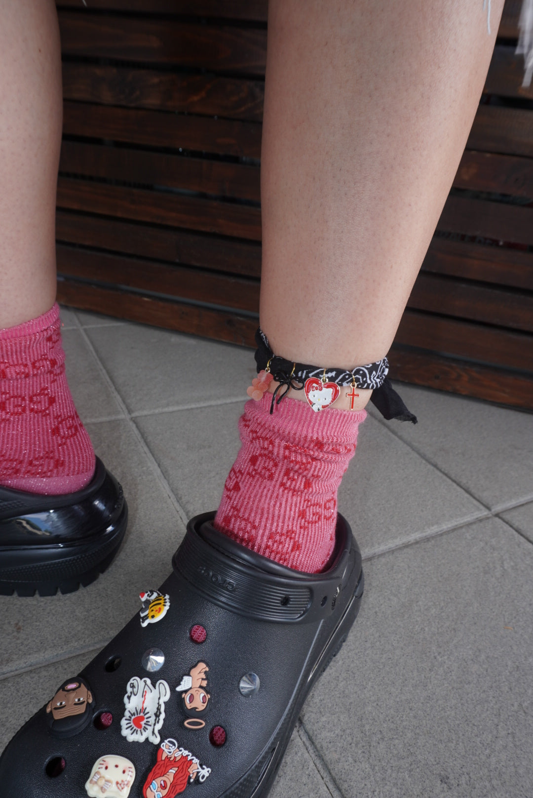 Cavigliera bandana con charms