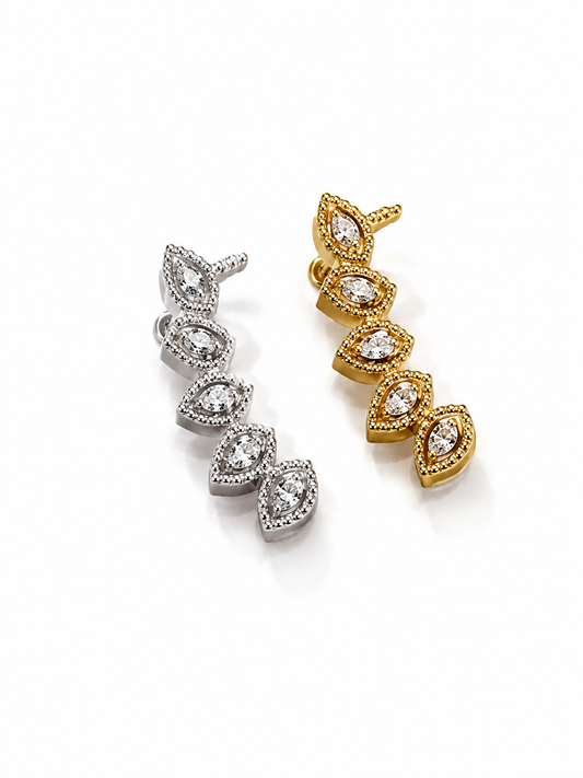 Earcuff Divine gold/silver (destro)