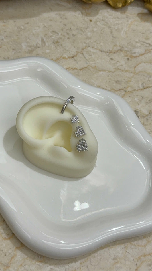 Set Eclisse (3 coppie) + Earcuff silver