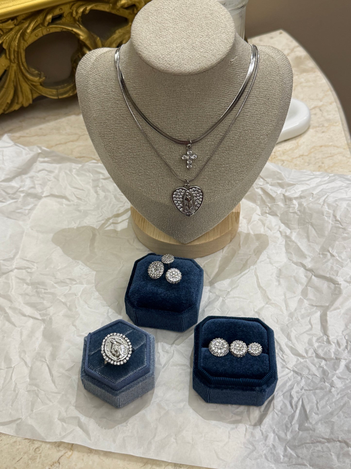 Combo Silver Collana + Set + Anello