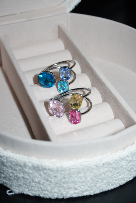 Anello diamanti rainbow