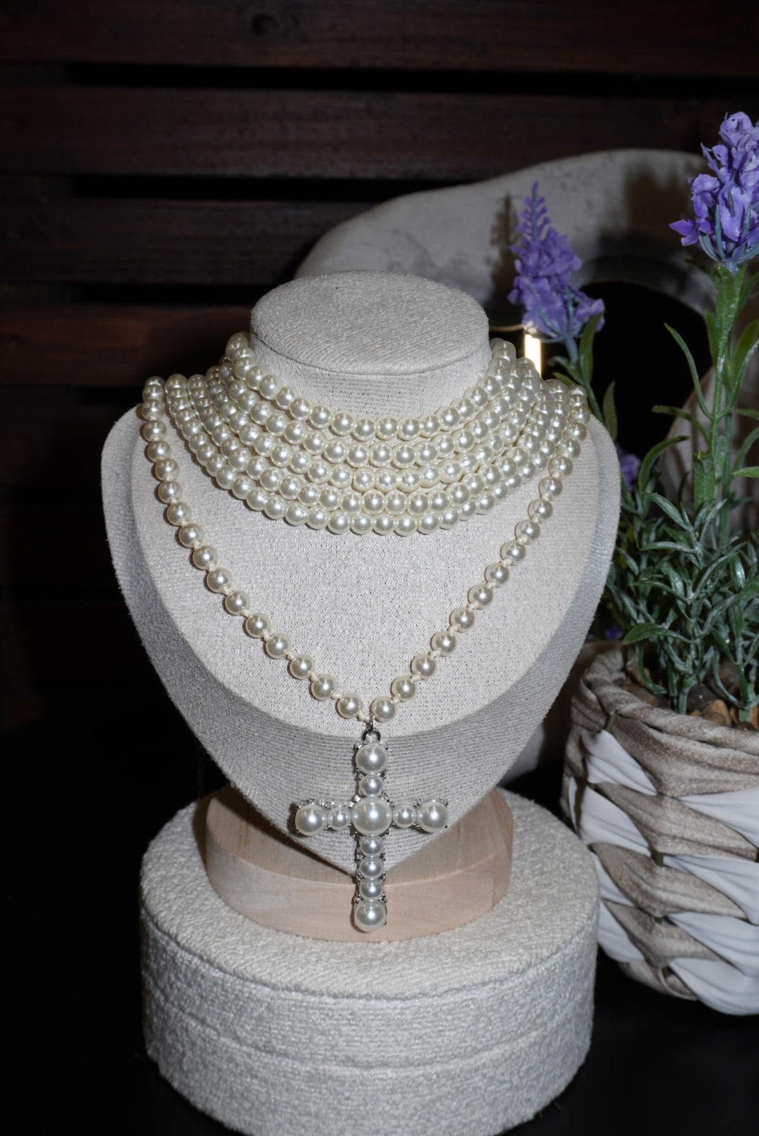 Combo in perle Chocker + Collana