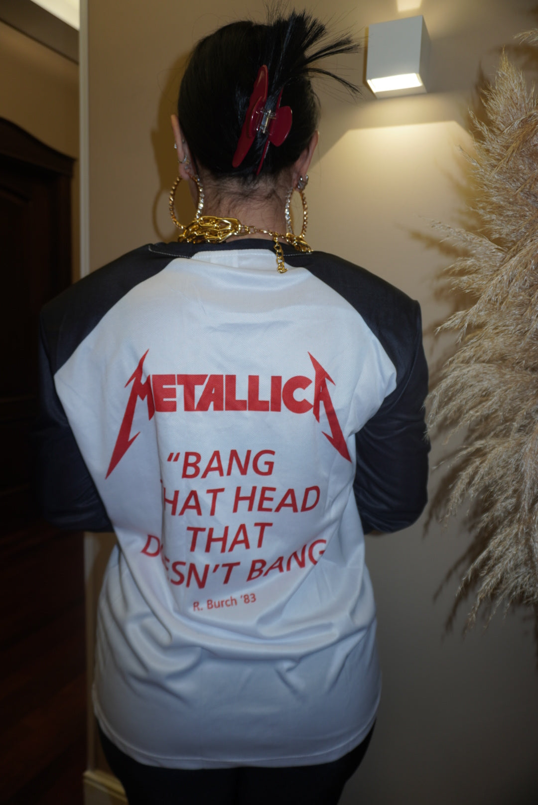 Long sleeve Metallica spallina imbottita