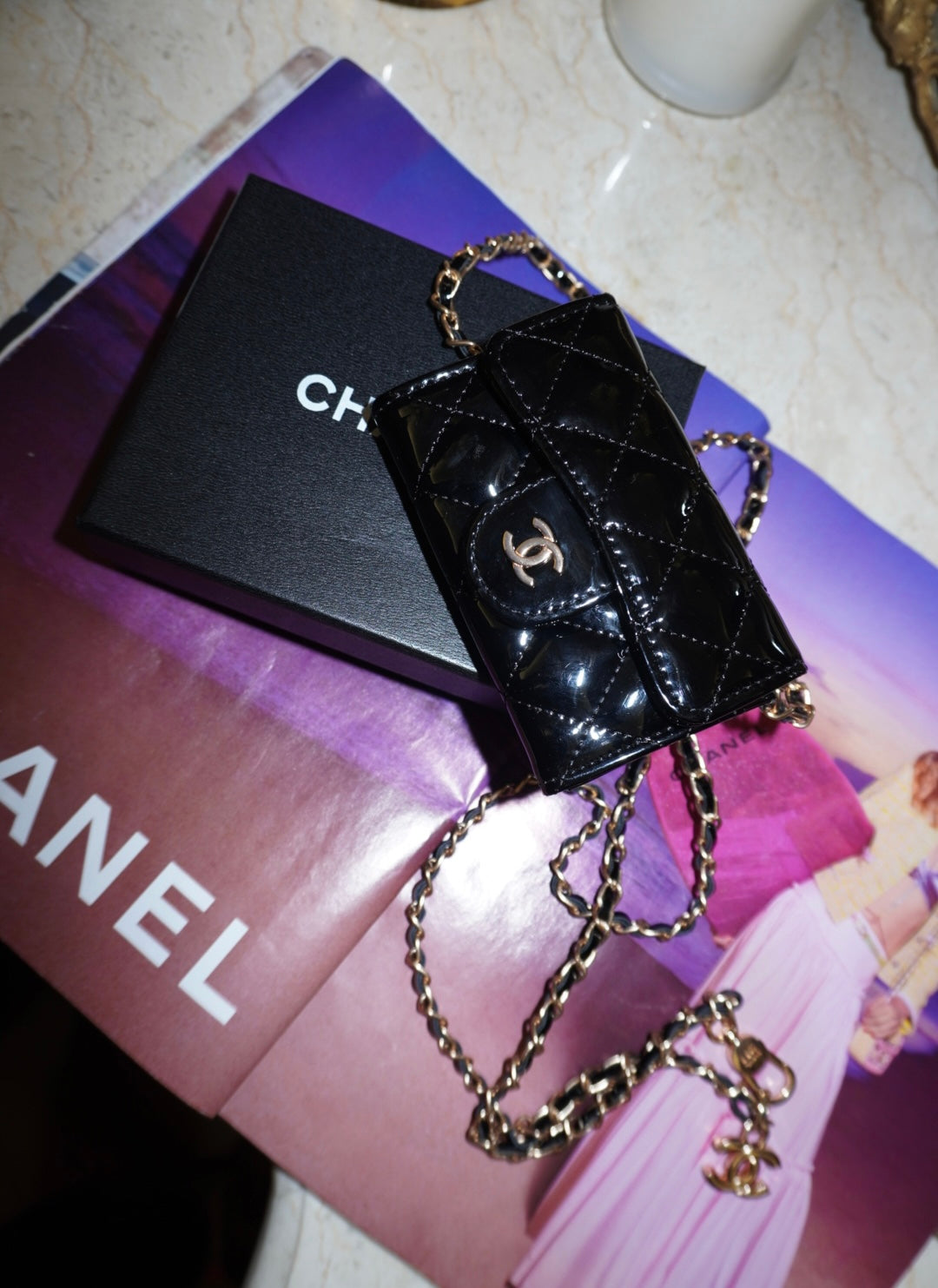 Mini bag luxury black/gold