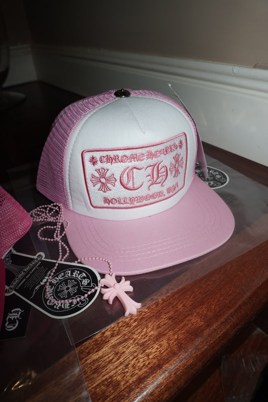 Combo Chrome cappello e collana pink