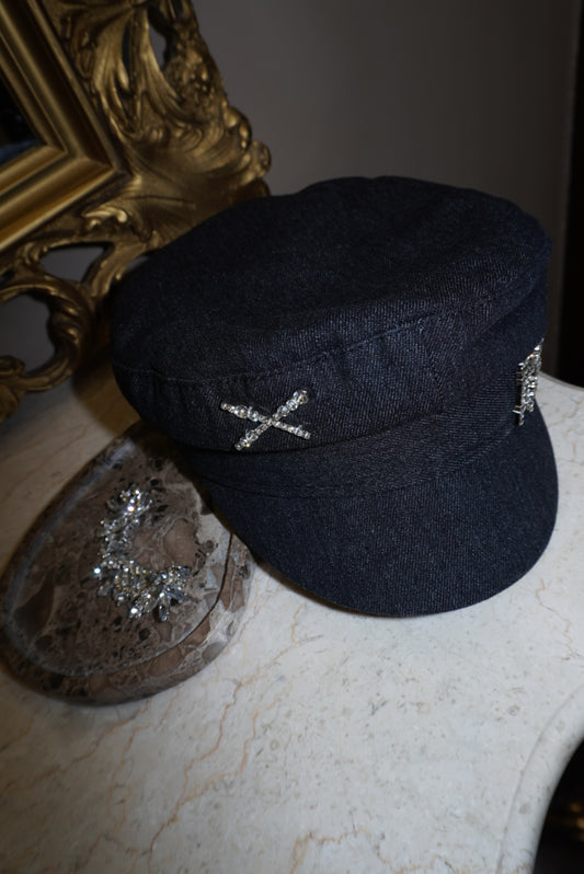 Combo silver Orecchino + Cappello Denim