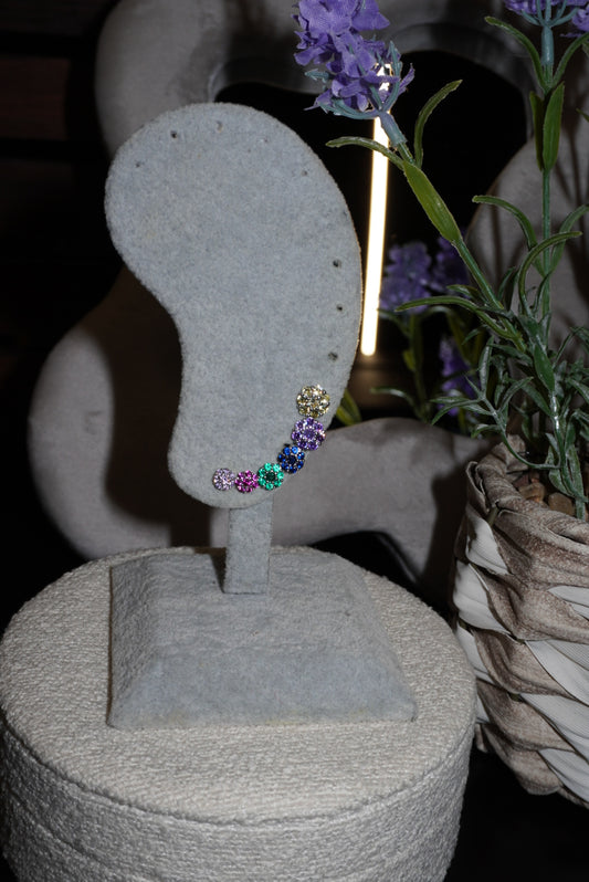 Orecchino flower rainbow (sinistro)