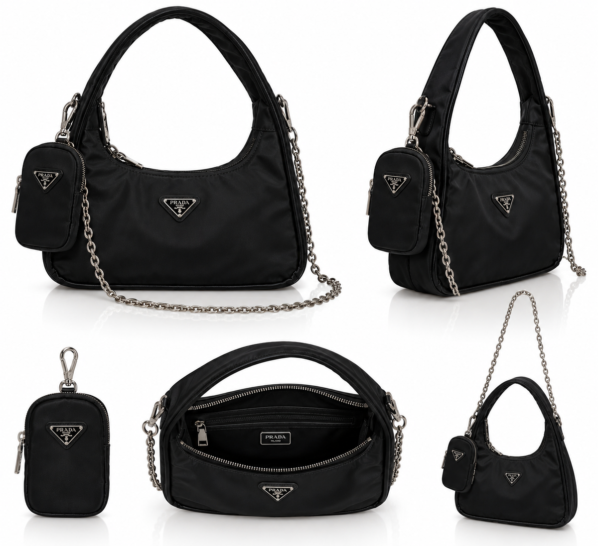 Bag prd black silver