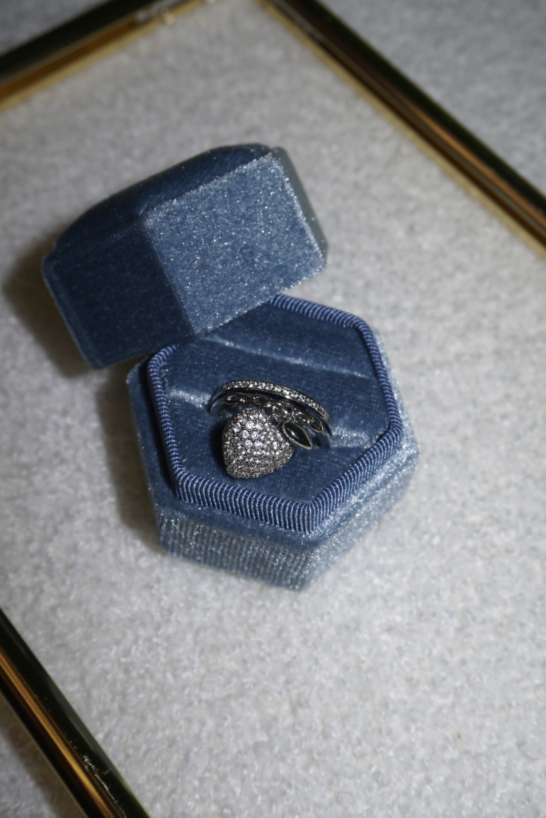 Anello doppio cuore silver regolabile