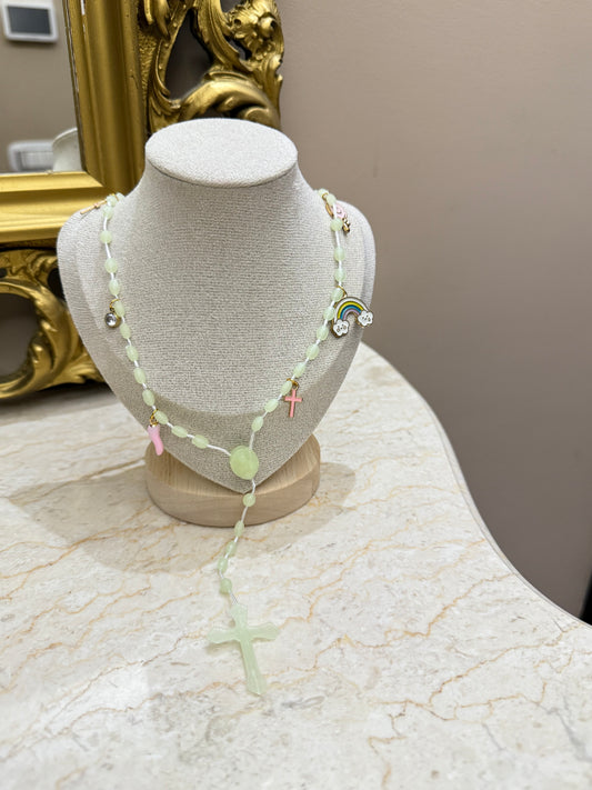 Collana Rosario menta