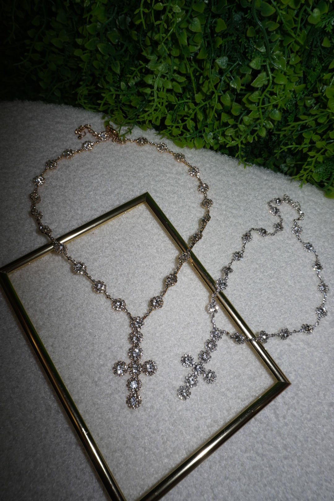 Collana Croce Amélie gold/silver