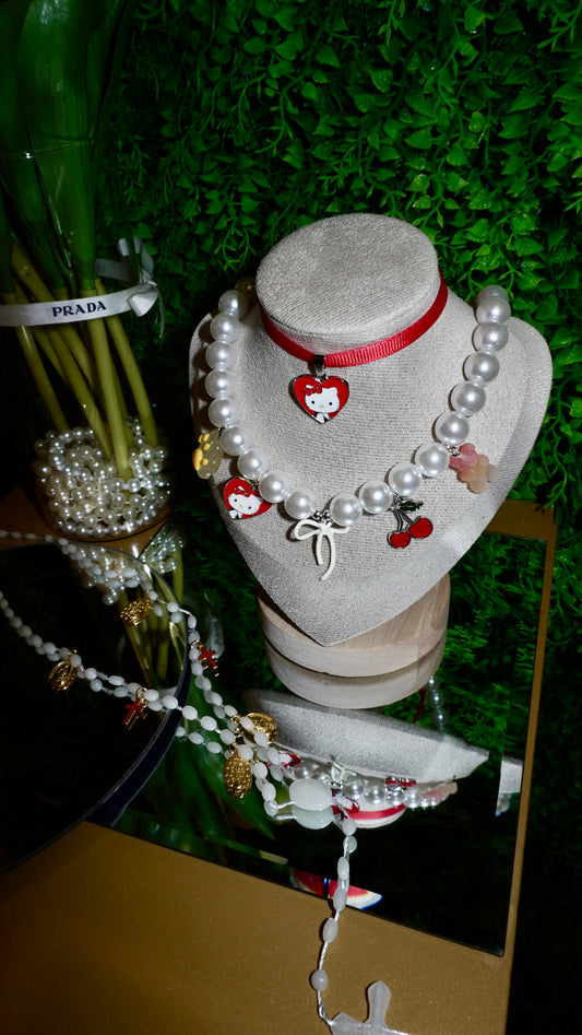 Combo Sweet Kitty collana+ rosario+ Chocker