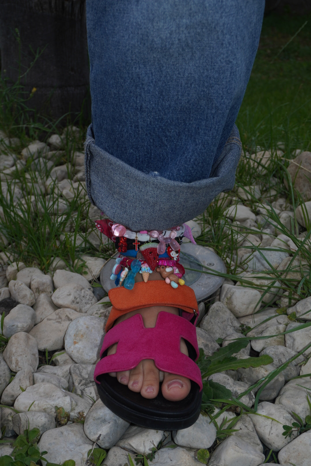 Cavigliera Bandana con charms handmade